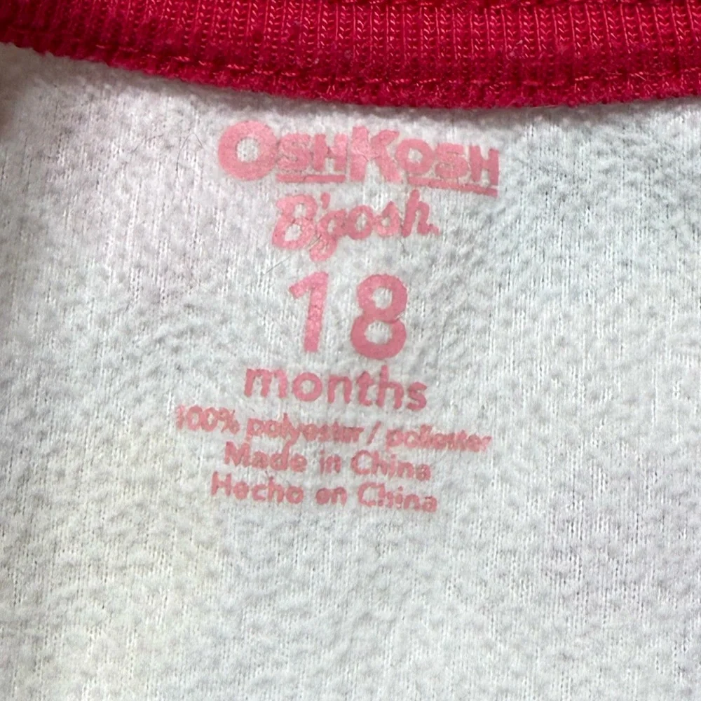 OshKosh B'gosh | Toddler Baby Girl Rainbow Hearts Footed Pajama | 18M